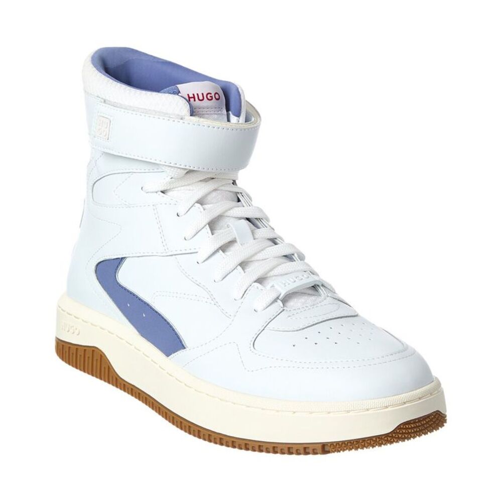 Hugo Boss Kilian Hito Leather High-Top Sneaker, White